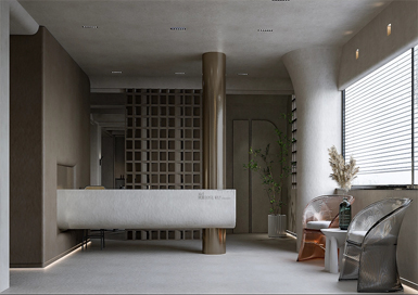 宅寂風(fēng)美容院裝修設計案例效果圖